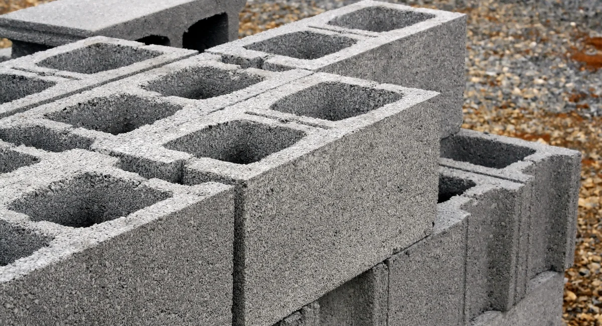 CMU block filling - concrete blocks