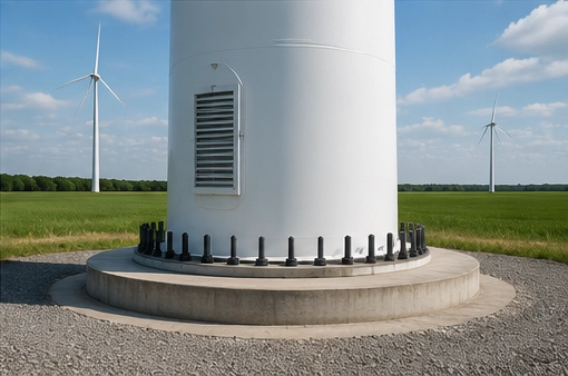 Bottom of a wind turbine